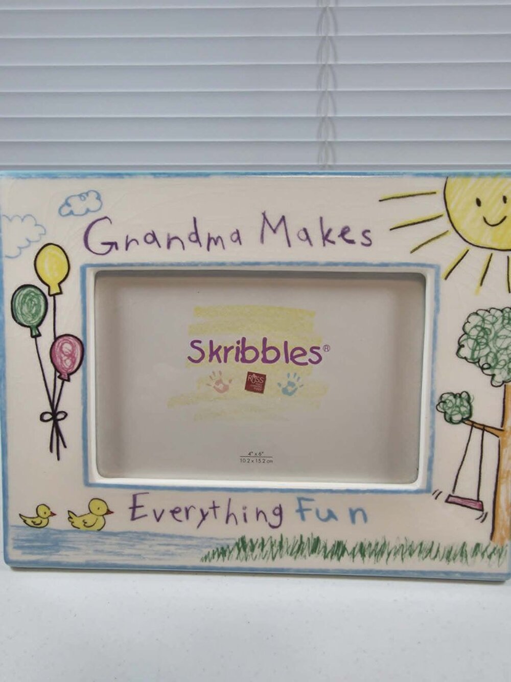 PICTURE FRAME SKRIBBLES BY RUSS GRANDMA MAKES EVERYTHING BETTER 4" X 6"